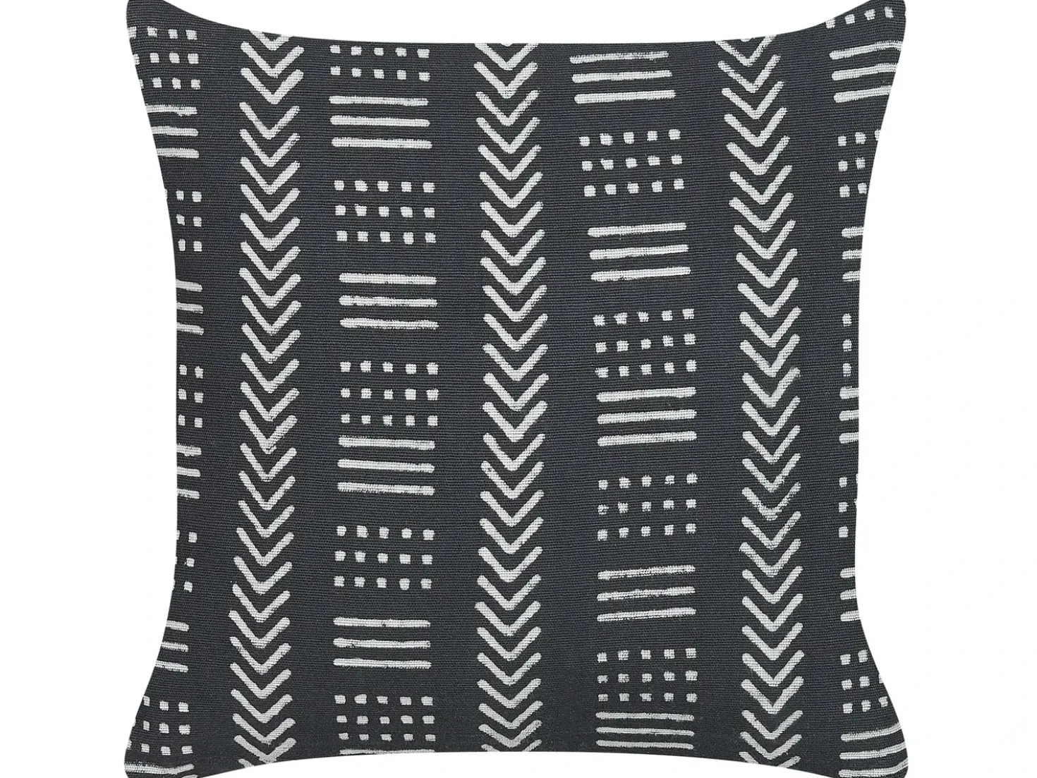 Cuscino decorativo BENZOIN Cotone 45 x 45 cm Nero Trama geometrica