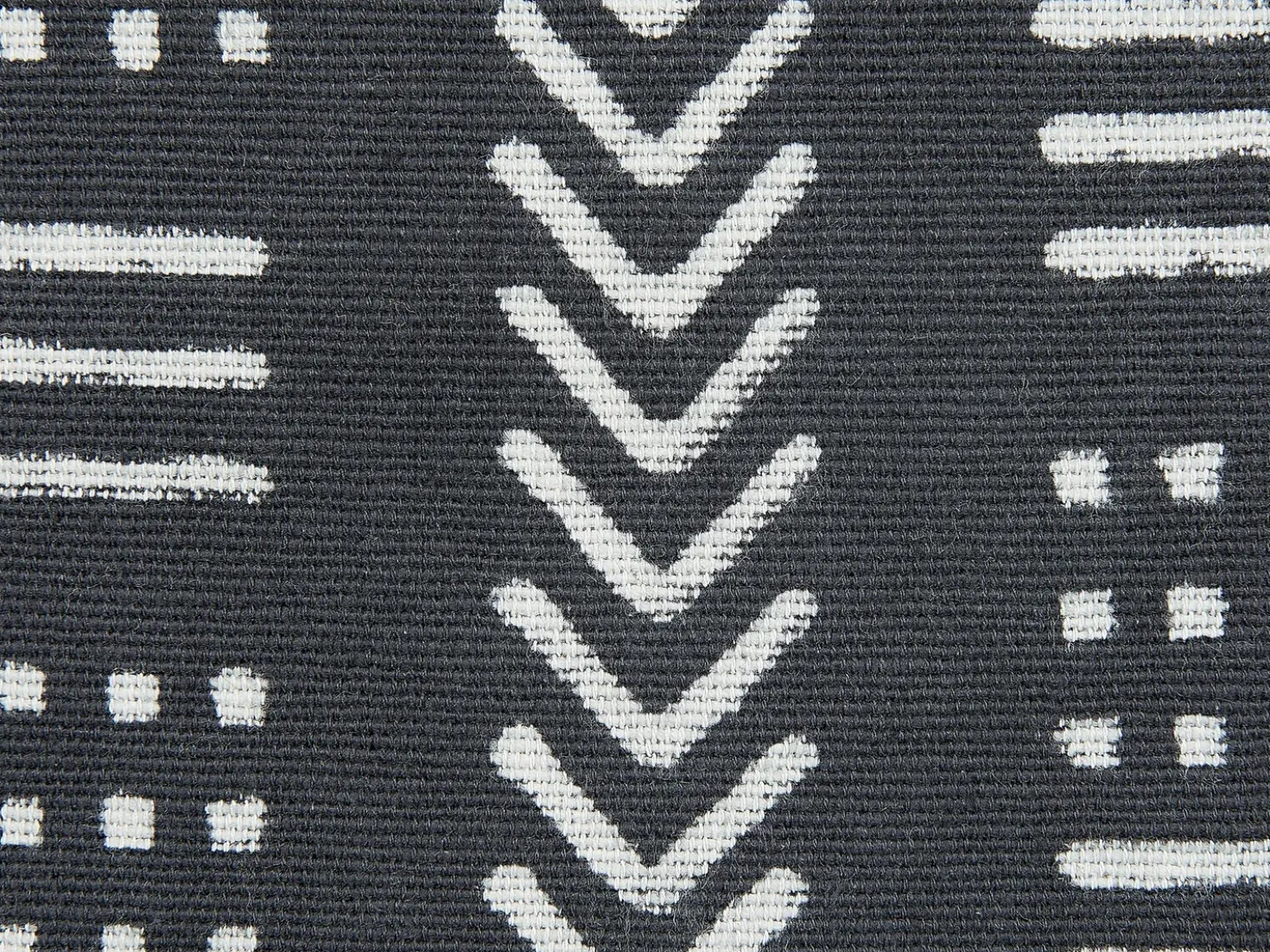 Cuscino decorativo BENZOIN Cotone 45 x 45 cm Nero Trama geometrica