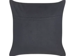 Cuscino decorativo BERGENIA Iuta 45 x 45 cm Nero A strisce