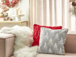 Cuscino decorativo BILLBERGIA Cotone 45 x 45 cm Grigio Modello natalizio