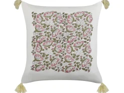 Cuscino decorativo CARISSA Cotone 45 x 45 cm Multicolore Trama floreale