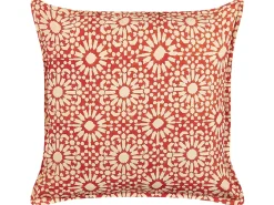 Cuscino decorativo CEIBA Cotone 45 x 45 cm Rosso Trama geometrica
