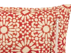 Cuscino decorativo CEIBA Cotone 45 x 45 cm Rosso Trama geometrica