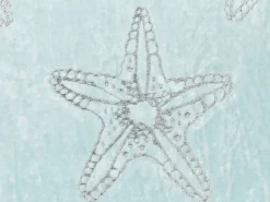 Cuscino decorativo CERAMIUM Velluto 45 x 45 cm Azzurro Trama floreale
