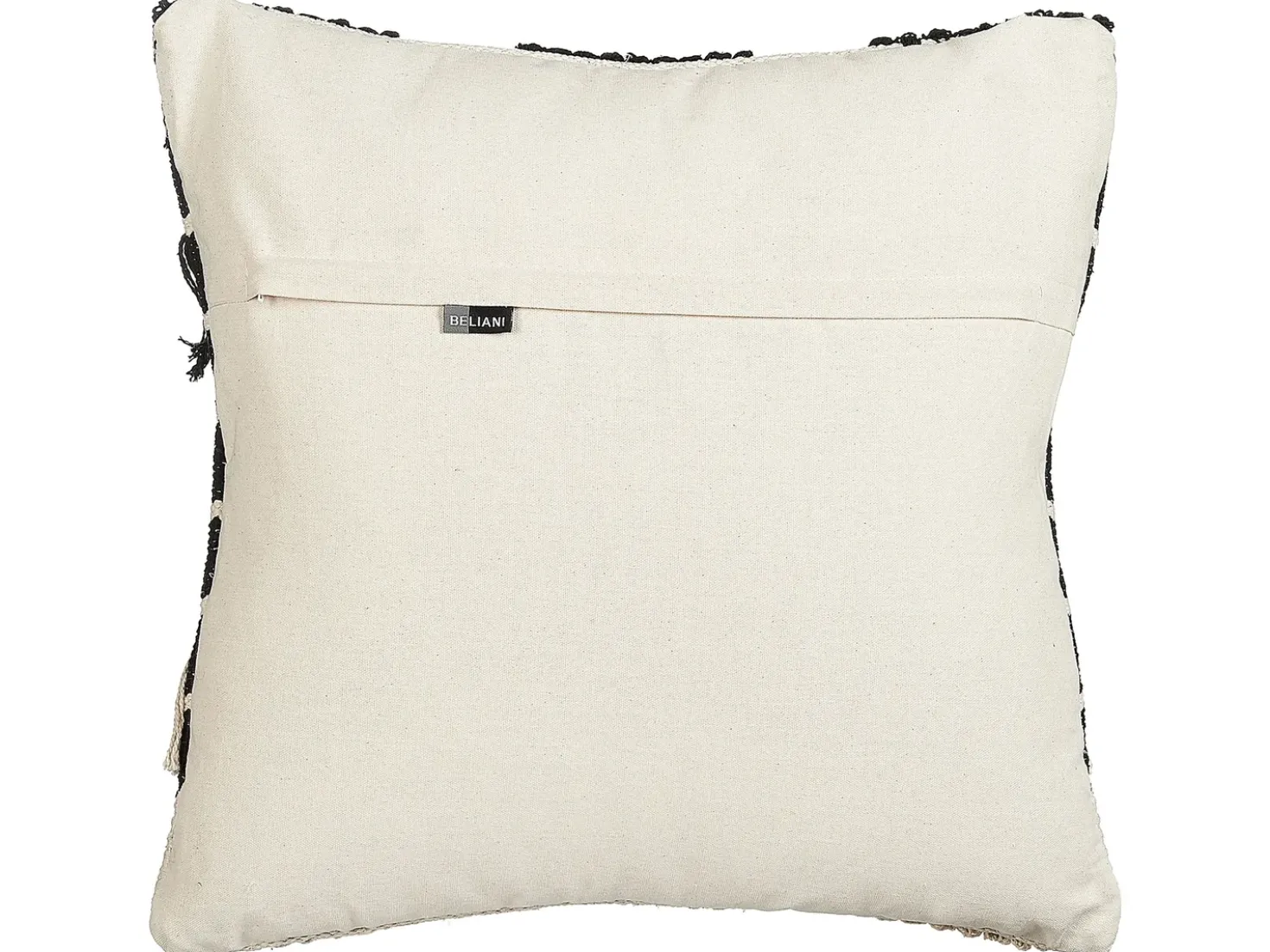 Cuscino decorativo CHITTOOR Cotone 50 x 50 cm Nero Trama geometrica