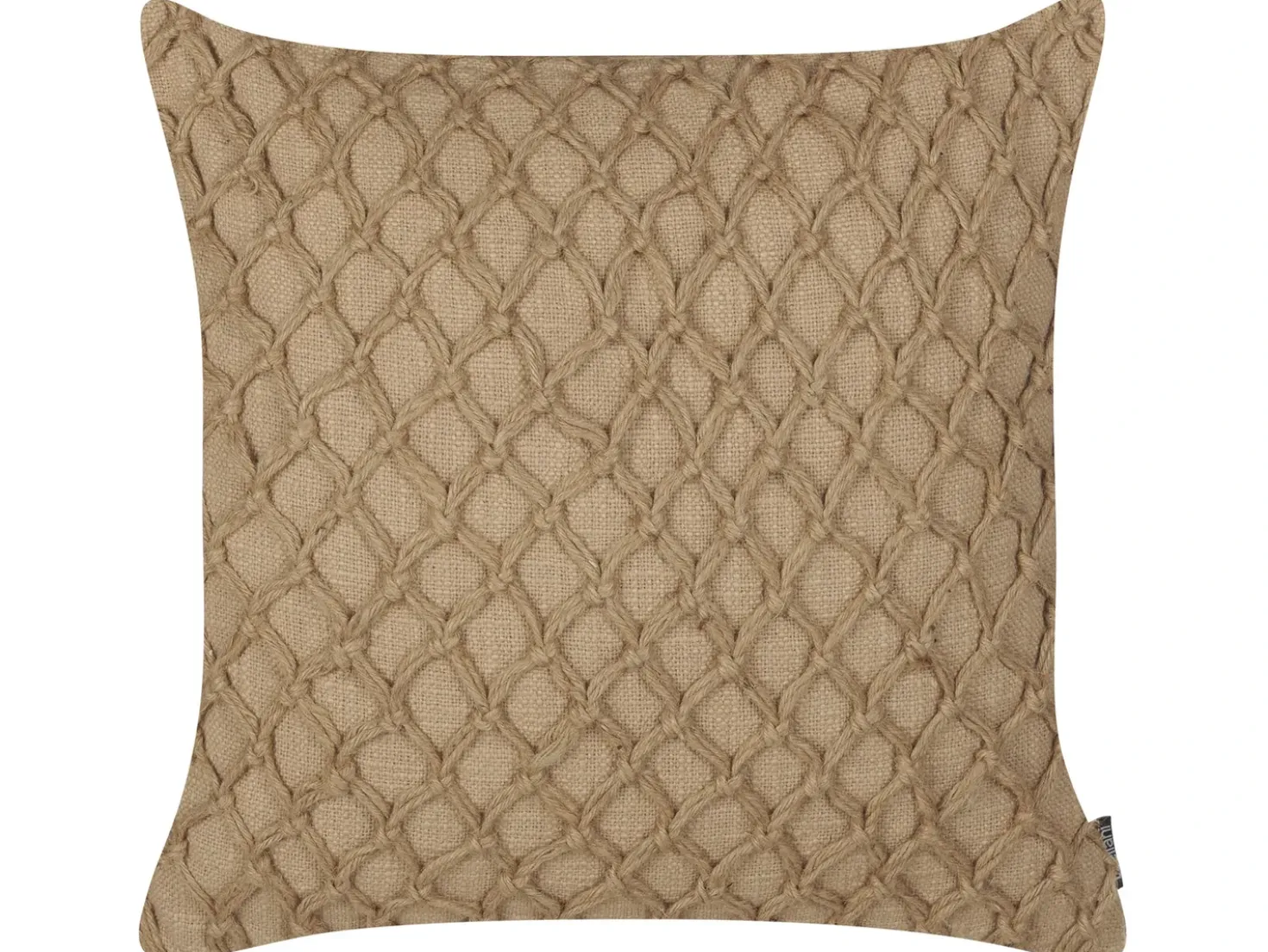 Cuscino decorativo COLLOMIA Bouclé 45 x 45 cm Beige Trama geometrica