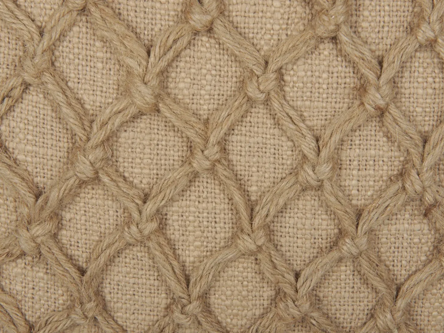 Cuscino decorativo COLLOMIA Bouclé 45 x 45 cm Beige Trama geometrica