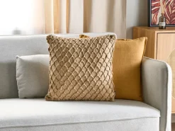 Cuscino decorativo COLLOMIA Bouclé 45 x 45 cm Beige Trama geometrica