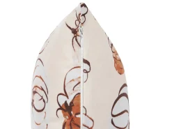 Cuscino decorativo CUCURBITA Velluto 45 x 45 cm Beige Trama di piante