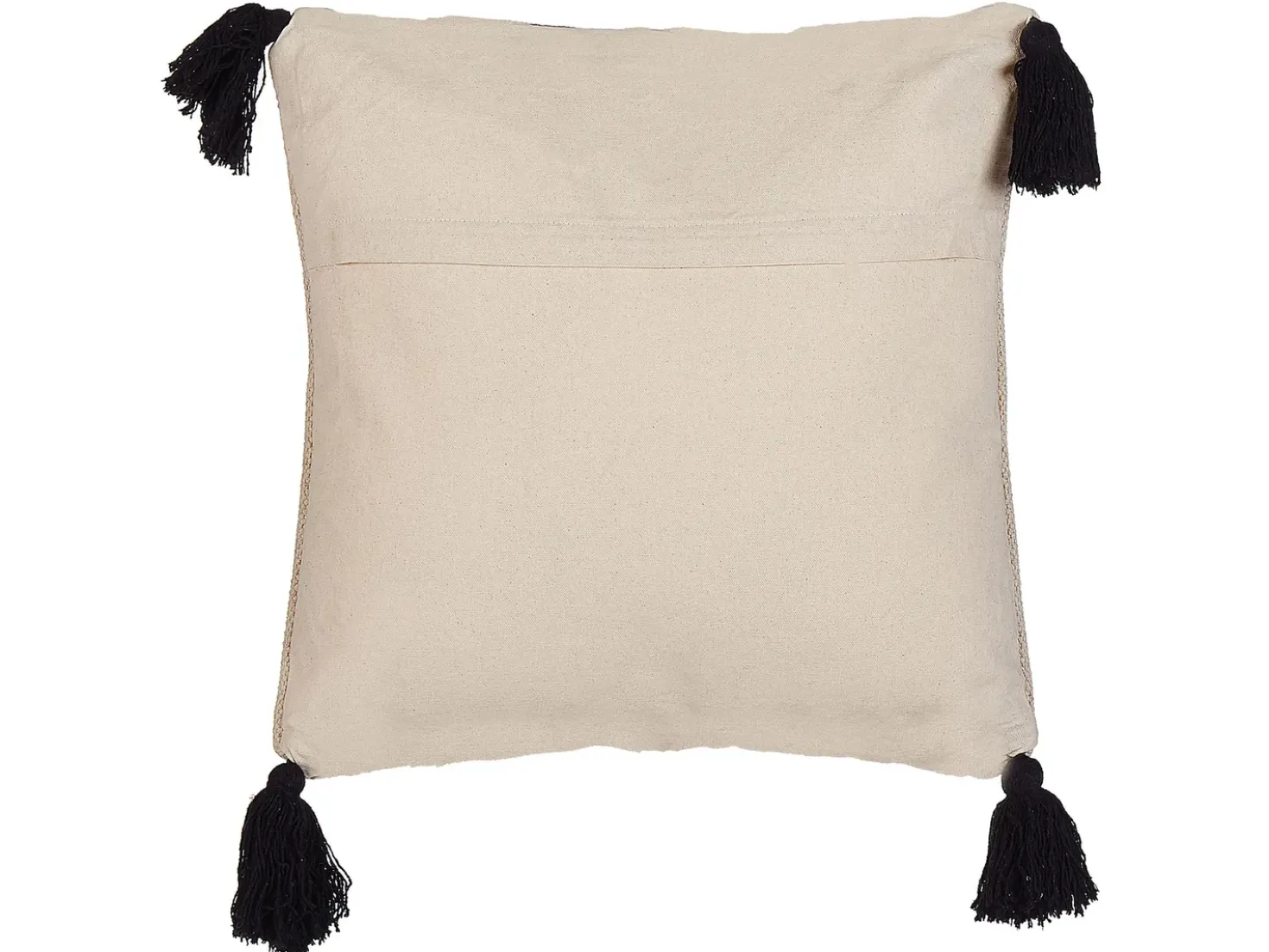 Cuscino decorativo DEADNETTLE Cotone 45 x 45 cm Beige Trama geometrica