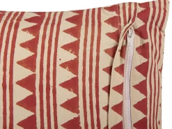 Cuscino decorativo DEGLUPTA Cotone 45 x 45 cm Rosso Trama Chevron