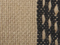 Cuscino decorativo DESALIX Iuta 45 x 45 cm Beige A strisce