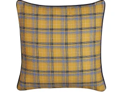 Cuscino decorativo DICENTRA 45 x 45 cm Giallo Trama a scacchi