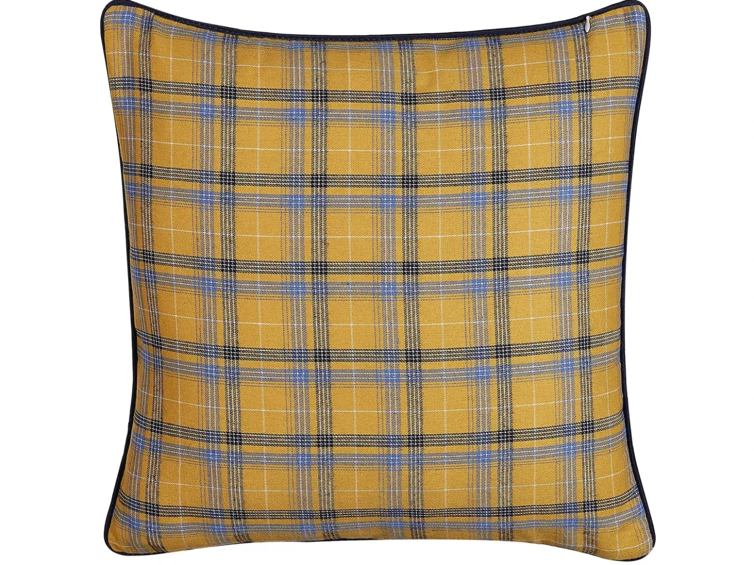 Cuscino decorativo DICENTRA 45 x 45 cm Giallo Trama a scacchi