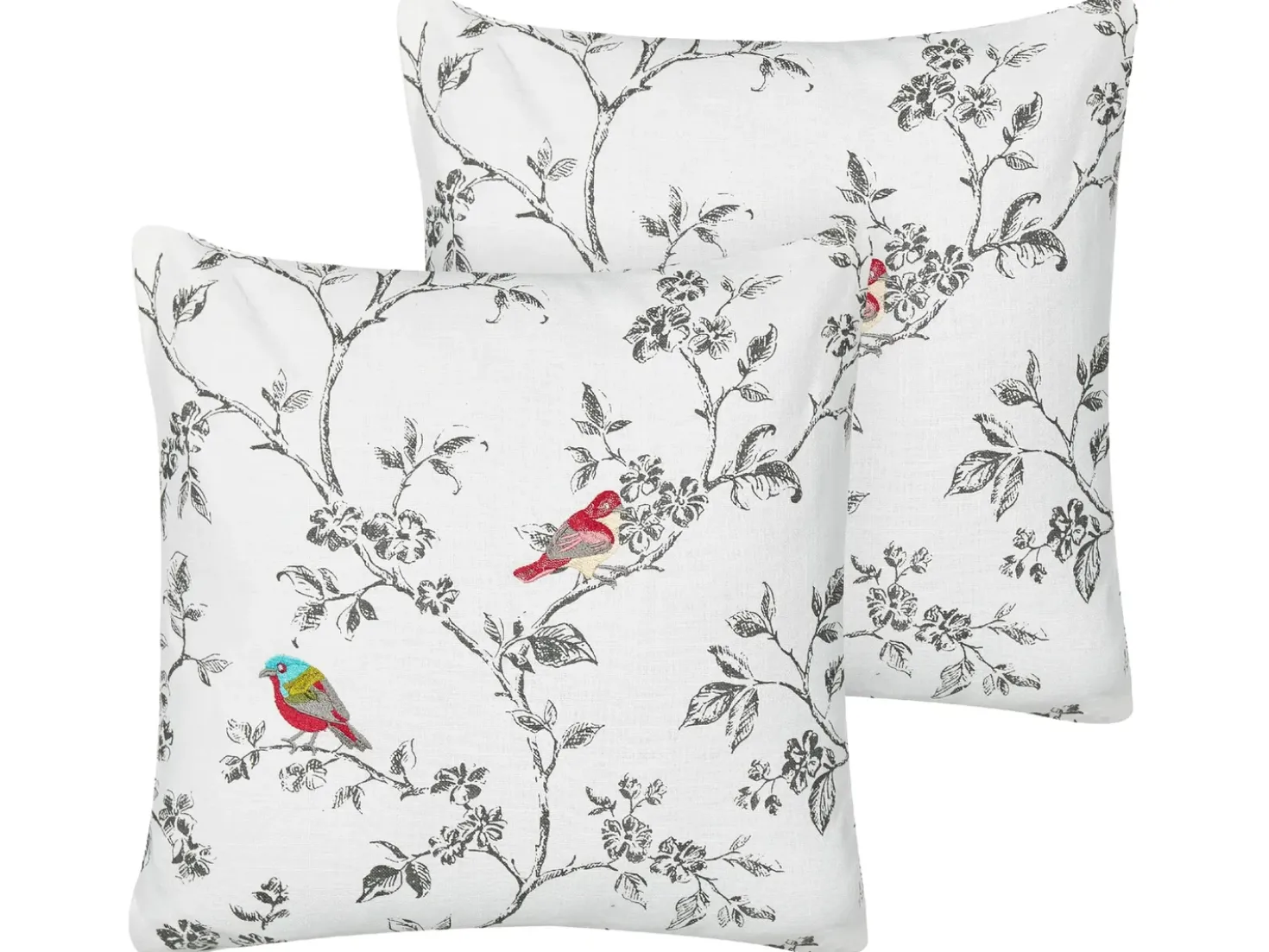 Cuscino decorativo DILLENIA Cotone 45 x 45 cm Bianco