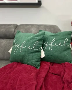 Cuscino decorativo ELETTARIA Cotone 45 x 45 cm Verde Modello natalizio