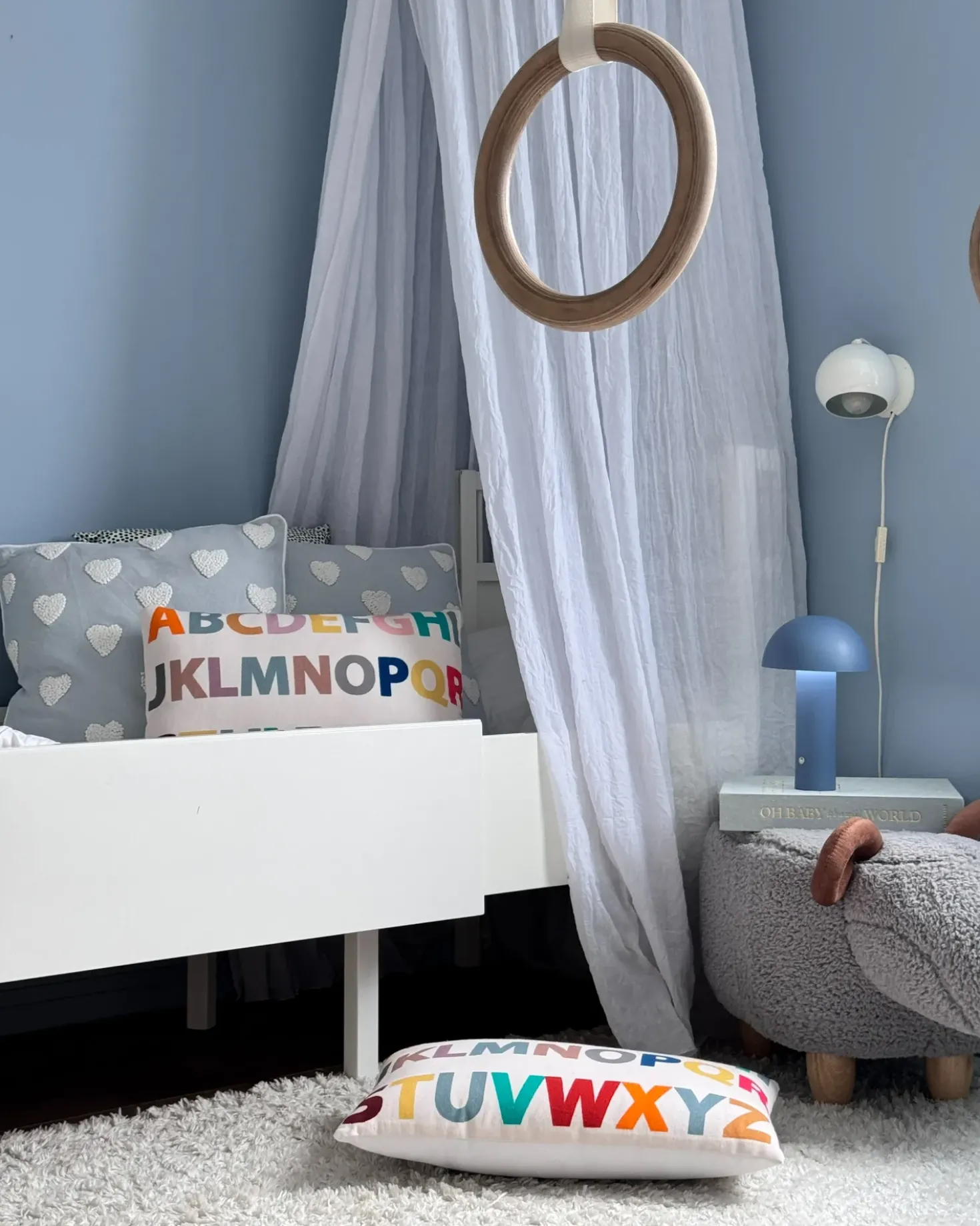 Cuscino decorativo GAZANIA Cotone 45 x 45 cm Grigio chiaro