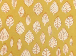 Cuscino decorativo GINNALA Cotone 45 x 45 cm Giallo Trama di piante