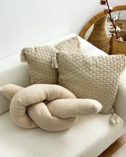Cuscino decorativo GLADIOLUS Bouclé 172 x 14 cm Beige Tinta unita