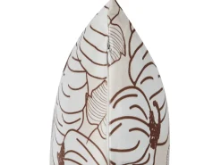 Cuscino decorativo GOURD Velluto 45 x 45 cm Beige Trama di piante