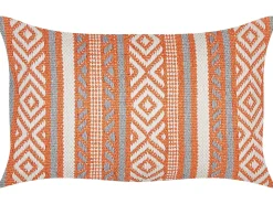 Cuscino decorativo INULA Cotone 30 x 50 cm Arancione Trama geometrica