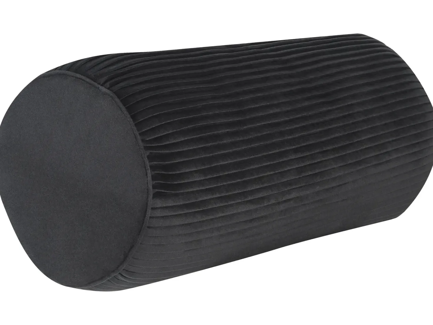 Cuscino decorativo JONQUIL Velluto 22 x 60 cm Nero Tinta unita