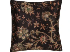 Cuscino decorativo KARUR Cotone 45 x 45 cm Marrone Trama floreale