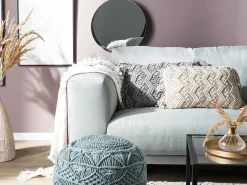 Cuscino decorativo KIRIKKALE Cotone 30 x 45 cm Grigio Trama geometrica
