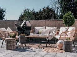 Cuscino decorativo KIRIKKALE Cotone 30 x 45 cm Grigio Trama geometrica