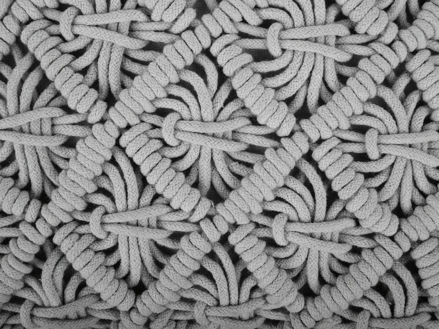 Cuscino decorativo KIZKALESI Cotone 45 x 40 cm Grigio Trama geometrica