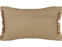 Cuscino decorativo LEDUM Iuta 30 x 50 cm Beige A strisce
