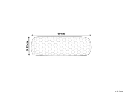Cuscino decorativo LINDEN Finta pelliccia 22 x 60 cm Rosa Tinta unita