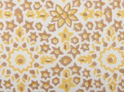 Cuscino decorativo LYCROIS Cotone 45 x 45 cm Giallo Trama floreale