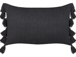 Cuscino decorativo LYTHRUM Cotone 55 x 35 cm Grigio scuro Tinta unita