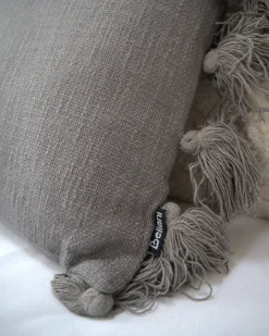 Cuscino decorativo LYTHRUM Cotone 55 x 35 cm Grigio scuro Tinta unita