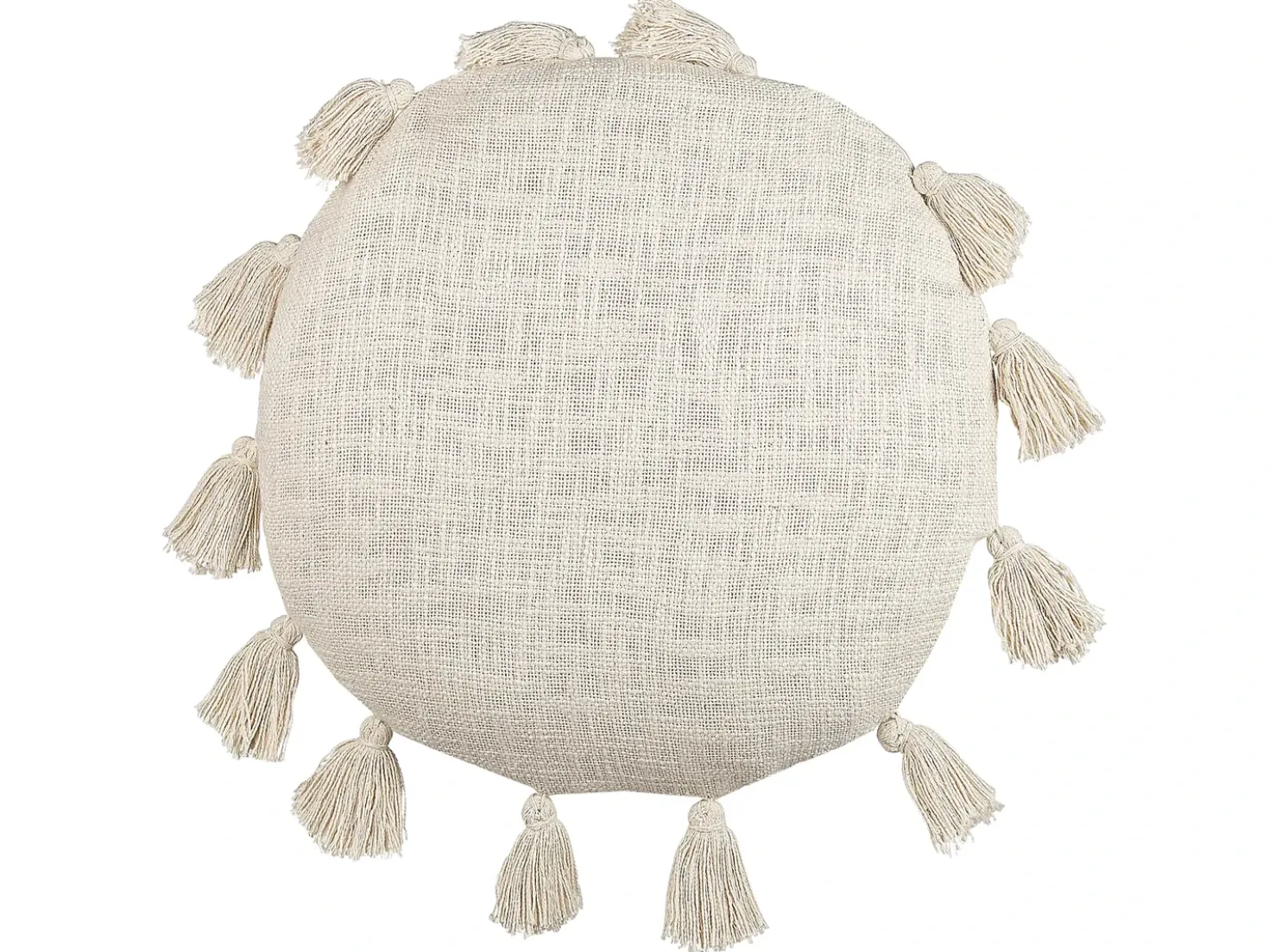 Cuscino decorativo MADIA Cotone 45 x 45 cm Beige chiaro Tinta unita
