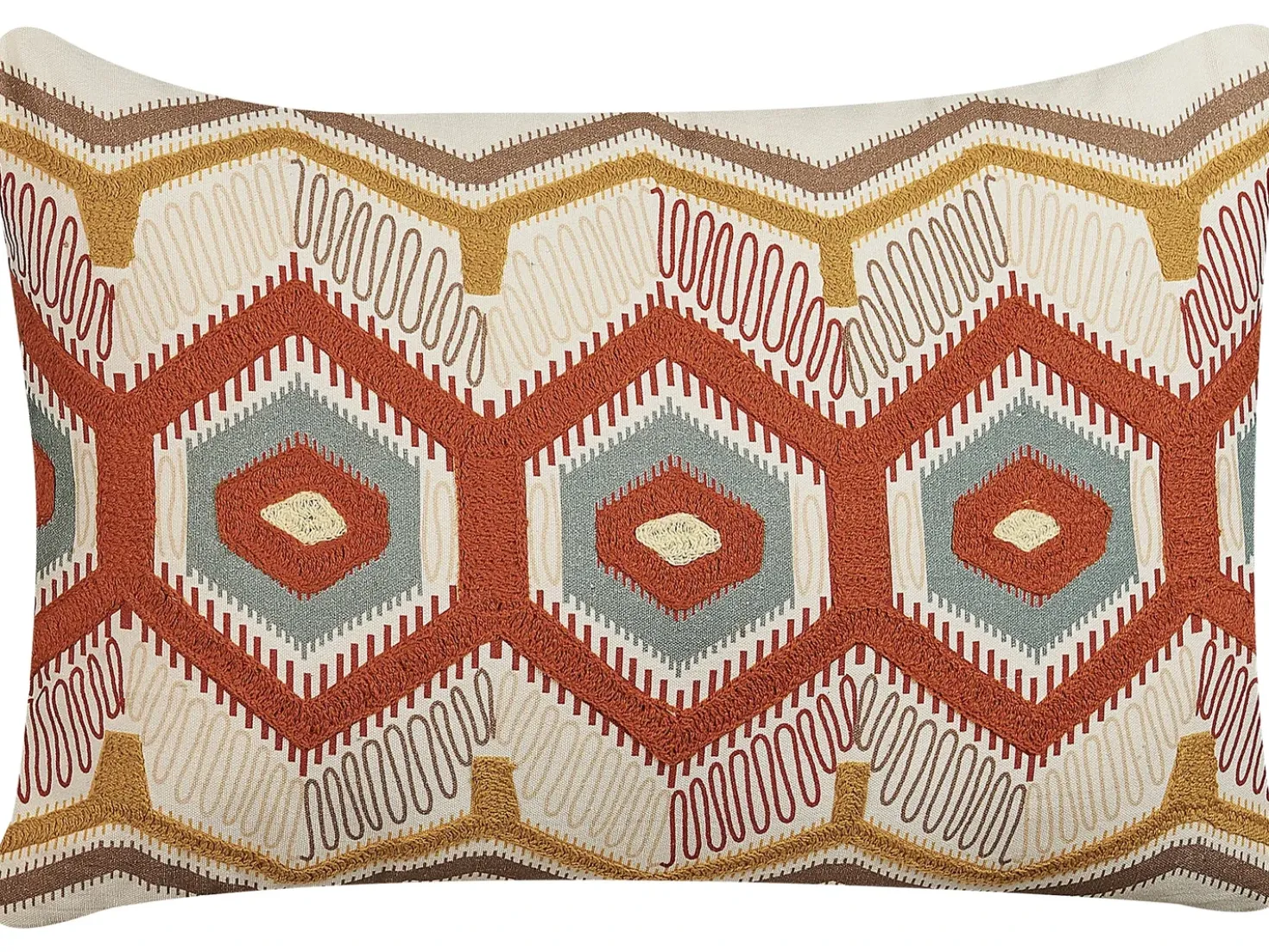 Cuscino decorativo MAJRA Cotone 40 x 60 cm Multicolore Trama geometrica