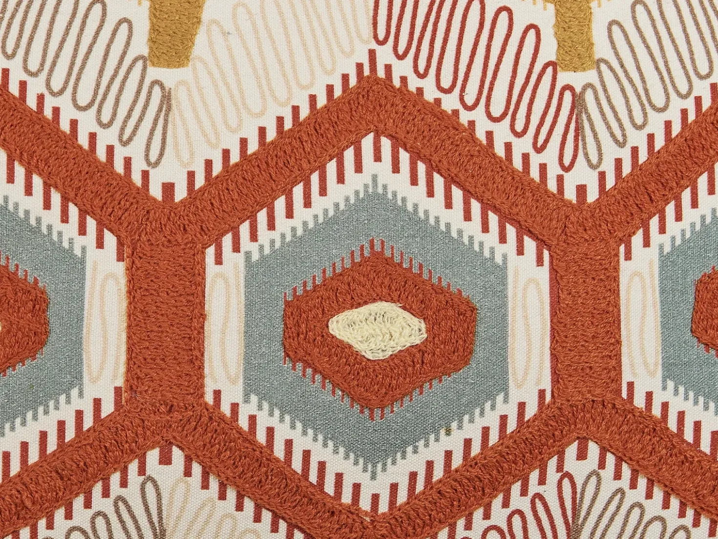 Cuscino decorativo MAJRA Cotone 40 x 60 cm Multicolore Trama geometrica