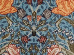 Cuscino decorativo MITELLA Velluto 45 x 45 cm Blu Trama floreale