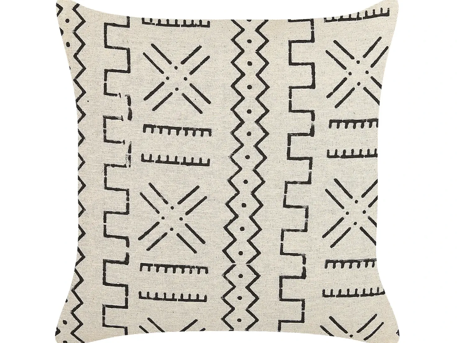 Cuscino decorativo MYRICA Cotone 45 x 45 cm Bianco Trama geometrica