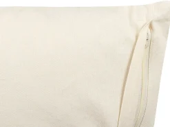 Cuscino decorativo MYRICA Cotone 45 x 45 cm Bianco Trama geometrica