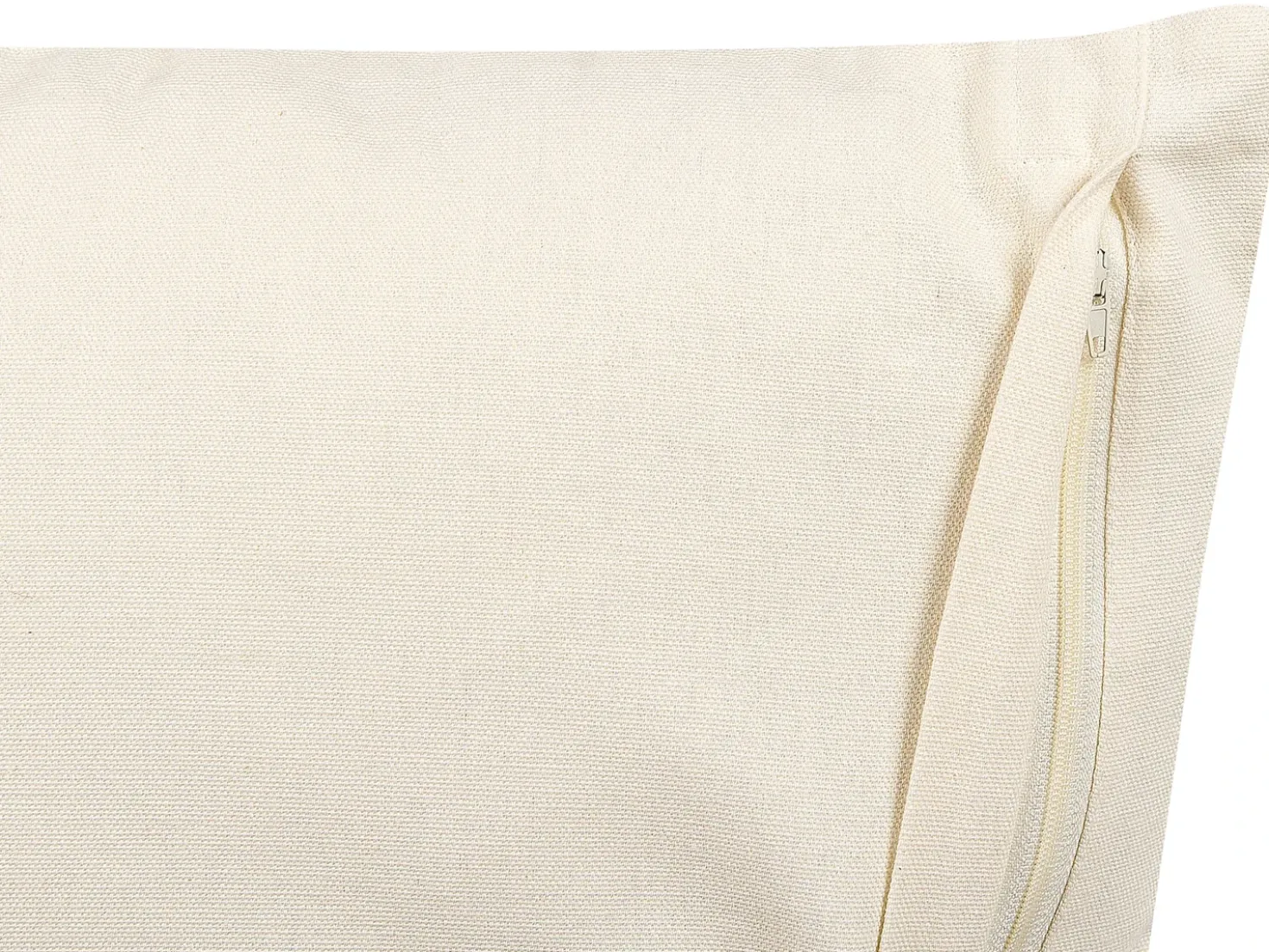 Cuscino decorativo MYRICA Cotone 45 x 45 cm Bianco Trama geometrica