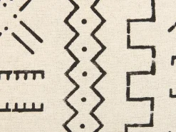 Cuscino decorativo MYRICA Cotone 45 x 45 cm Bianco Trama geometrica