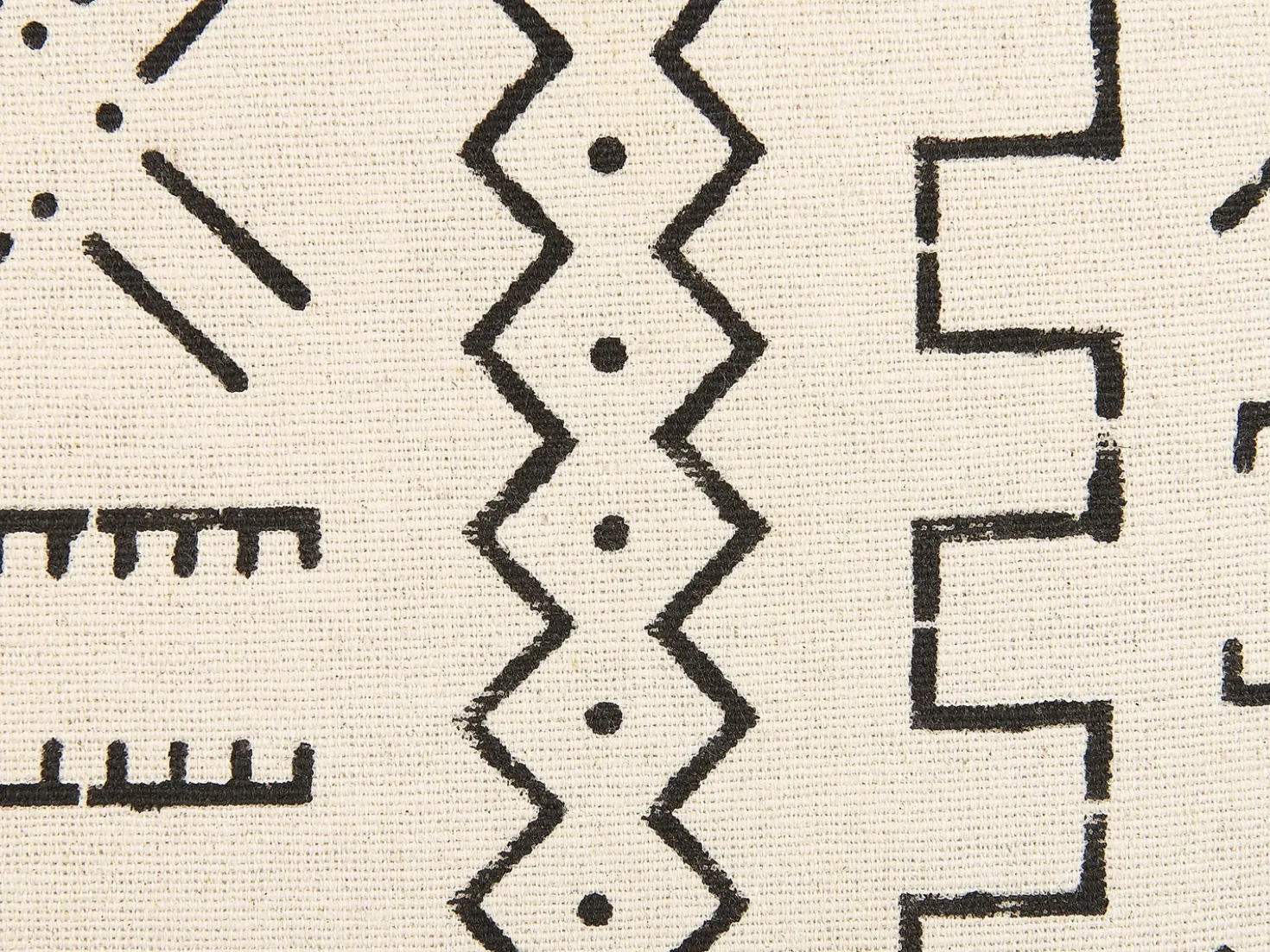 Cuscino decorativo MYRICA Cotone 45 x 45 cm Bianco Trama geometrica