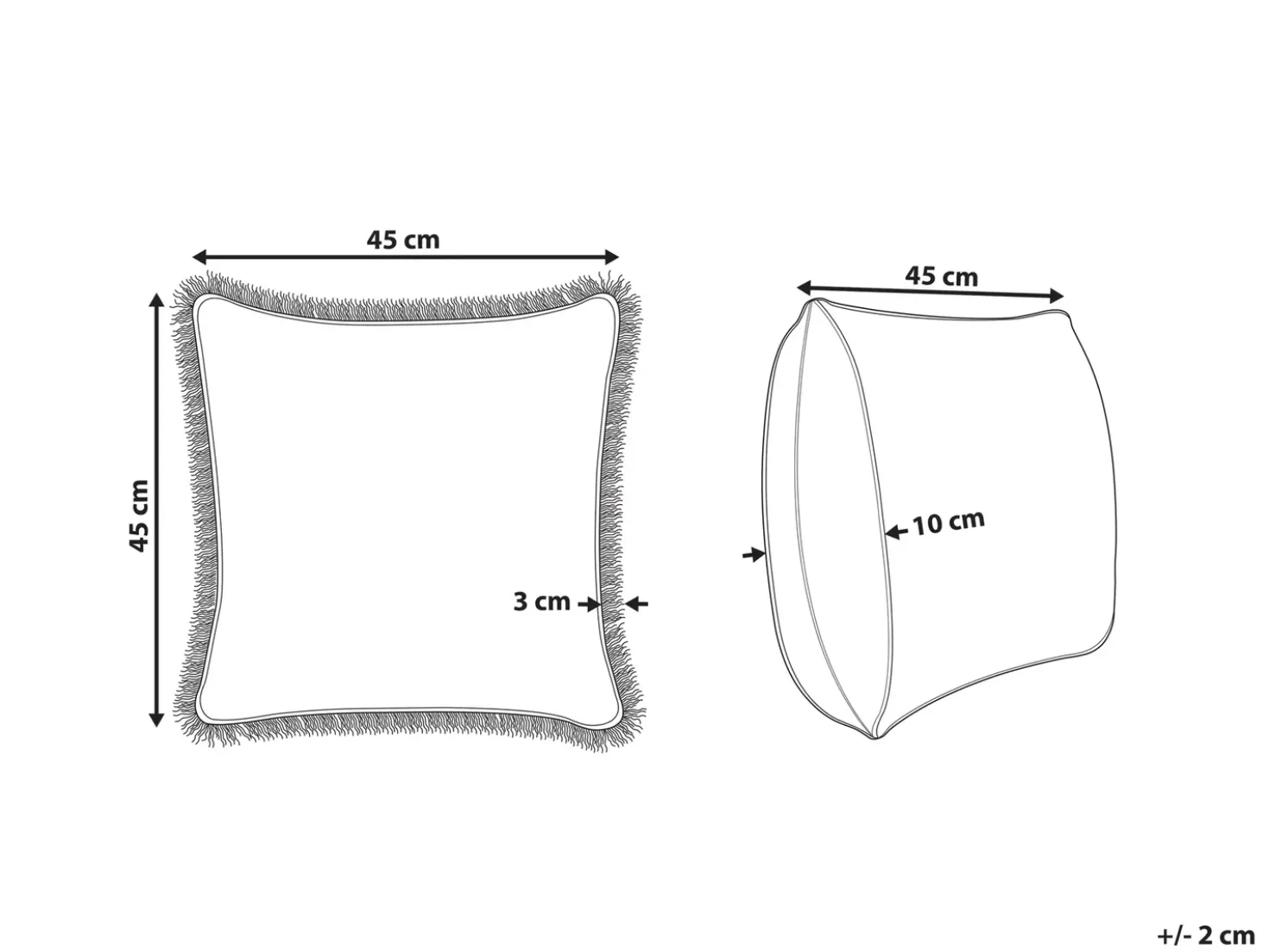 Cuscino decorativo OMORIKA Cotone 45 x 45 cm Bianco Trama floreale