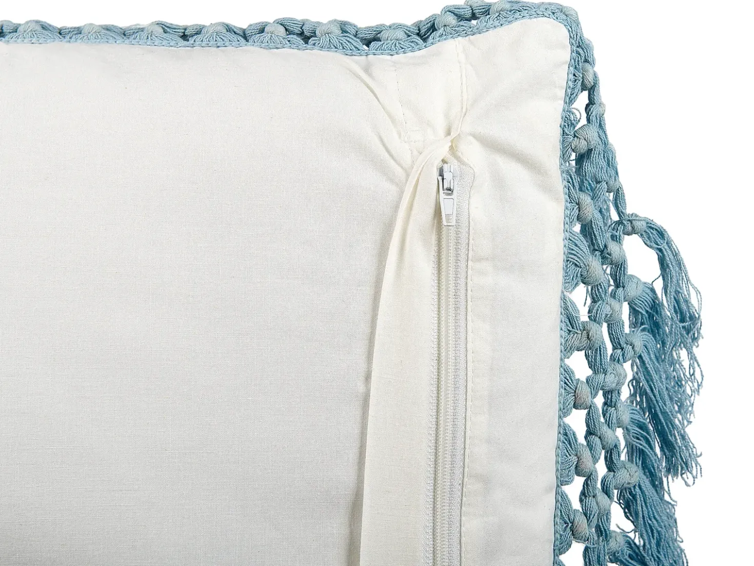 Cuscino decorativo PALLIDA Cotone 45 x 45 cm Blu Trama floreale
