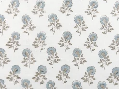 Cuscino decorativo PALLIDA Cotone 45 x 45 cm Blu Trama floreale