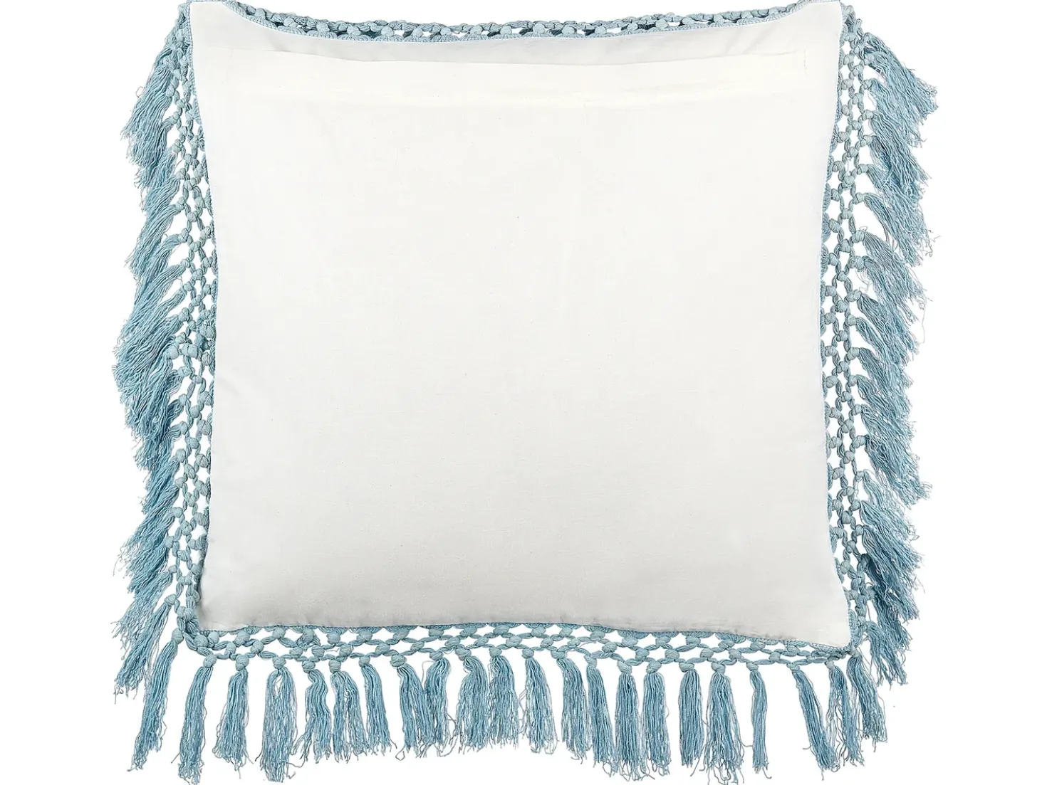 Cuscino decorativo PALLIDA Cotone 45 x 45 cm Blu Trama floreale