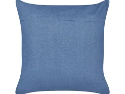 Cuscino decorativo PENTAS Velluto 45 x 45 cm Blu marino Trama animale