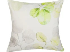 Cuscino decorativo PEPEROMIA Cotone 45 x 45 cm Bianco Trama di piante